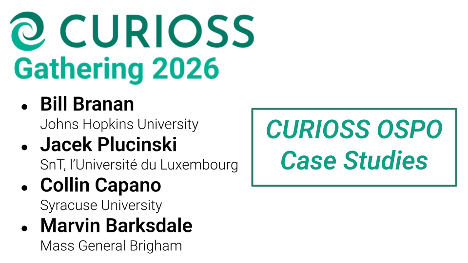 CURIOSS Academic Open Source Program Offices: Case Studies